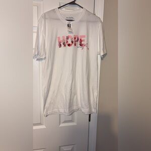 Vera Bradley White T-Shirt with Pink Floral Accents